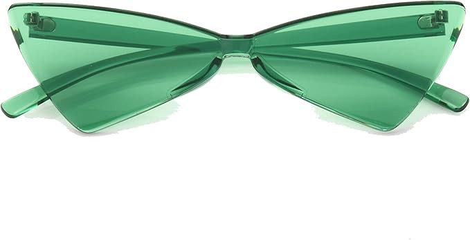 OLINOWL Triangle Rimless Sunglasses One Piece Colored Transparent Sunglasses For Women and Men… | Amazon (CA)