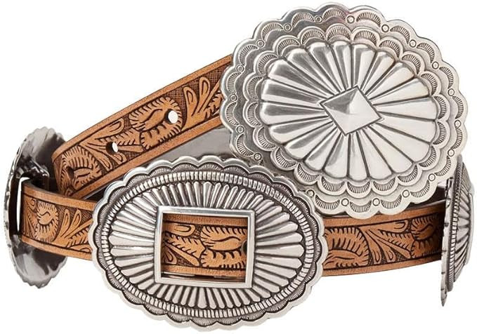 Southwestern Tooled Concho Belt | Amazon (US)