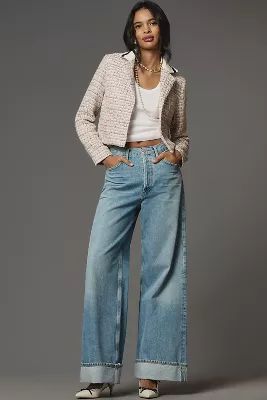 AGOLDE Dame High-Rise Cuffed Wide-Leg Jeans | Anthropologie (US)