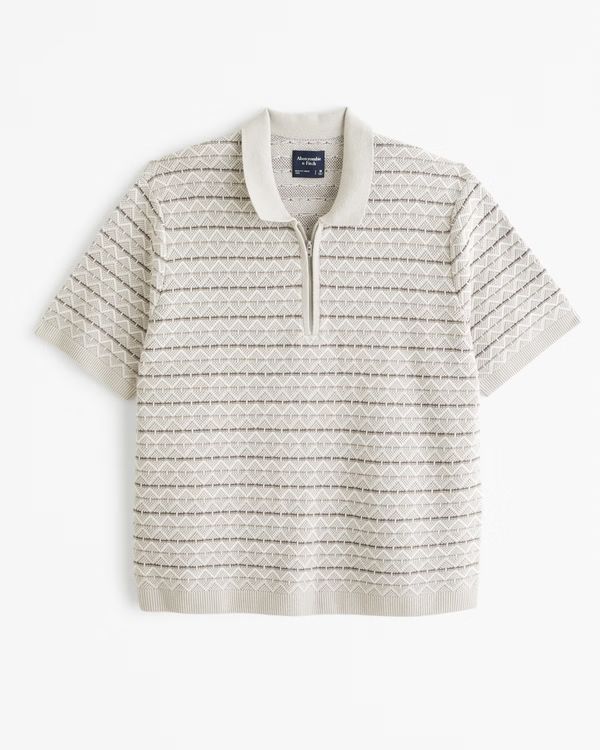 Men's Half-Zip Sweater Polo | Men's Clearance | Abercrombie.com | Abercrombie & Fitch (US)