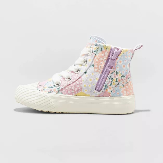 Toddler Girls' Shane Lace-Up Zipper Sneakers - Cat & Jack™ | Target