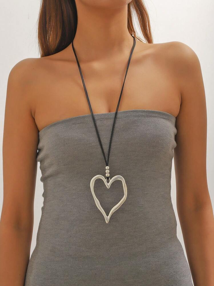 Heart Charm Necklace Valentines,Mom,Mother,Mother's Day,Gift | SHEIN