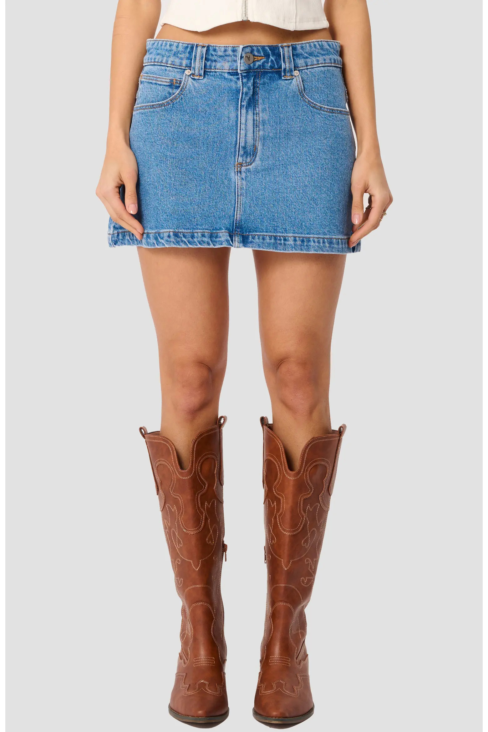 ABRAND Jody A-Line Denim Skirt (Women) | Nordstrom | Nordstrom