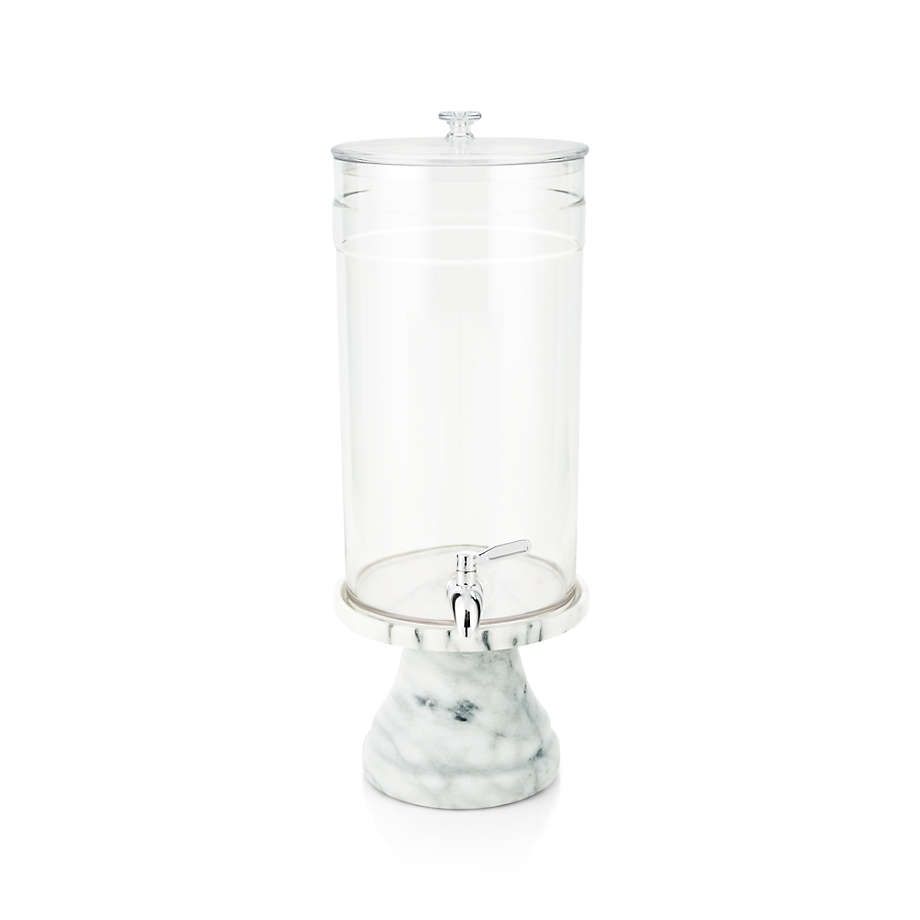 Claro Acrylic Drink Dispenser with French Kitchen Stand | Crate & Barrel