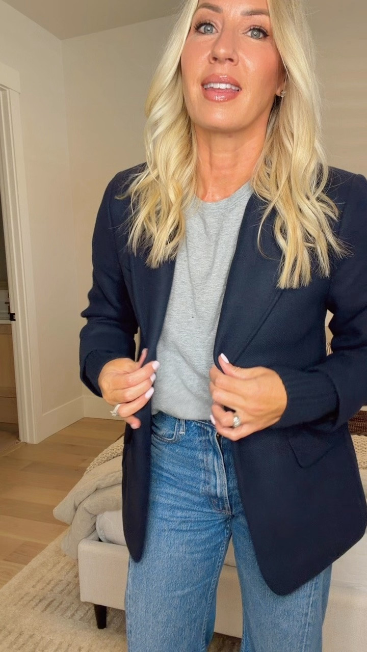 This blazer is so good and from Walmart 
Soft oversized t-shirt under $40 (size down)
Mother denim favorite jeans

#LTKSaleAlert #LTKootd #LTKOver40