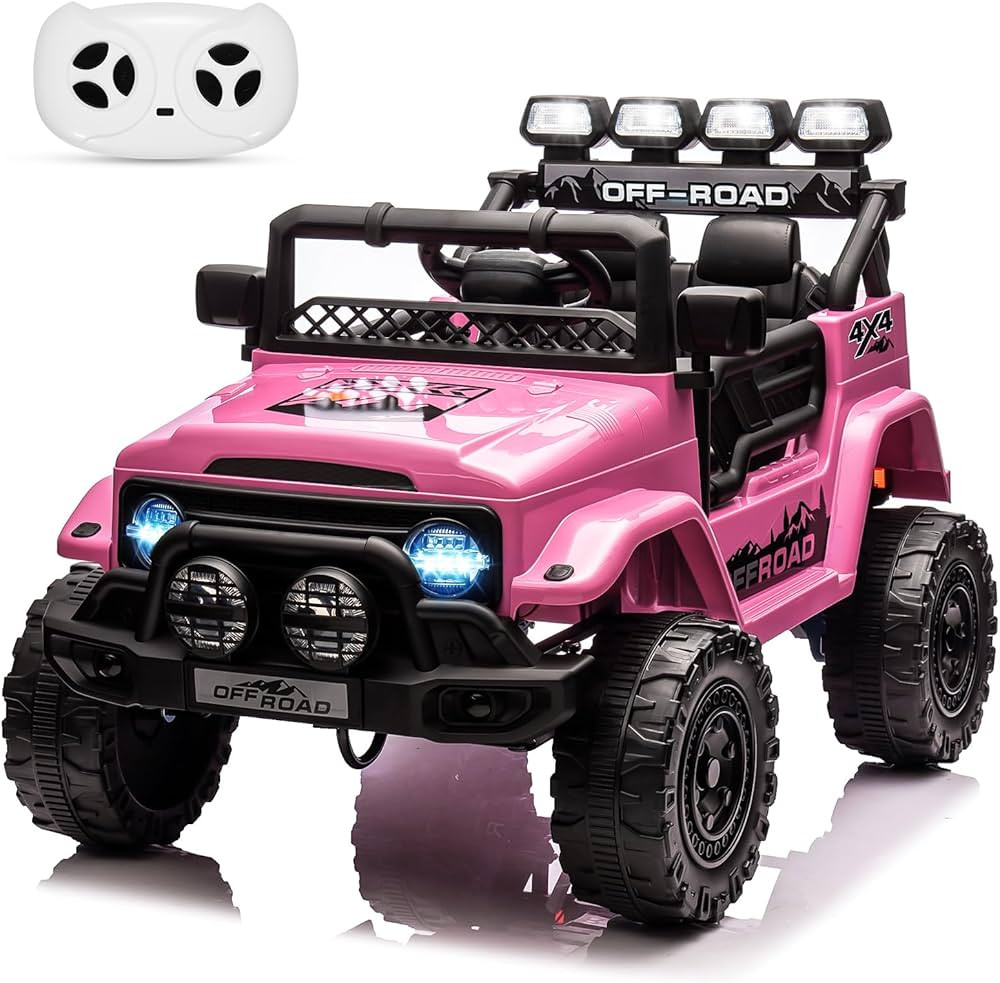 12V Kids Electric Ride on Car – Parent Remote Control, 2 Motors, Bluetooth, Spring Suspension, ... | Amazon (US)
