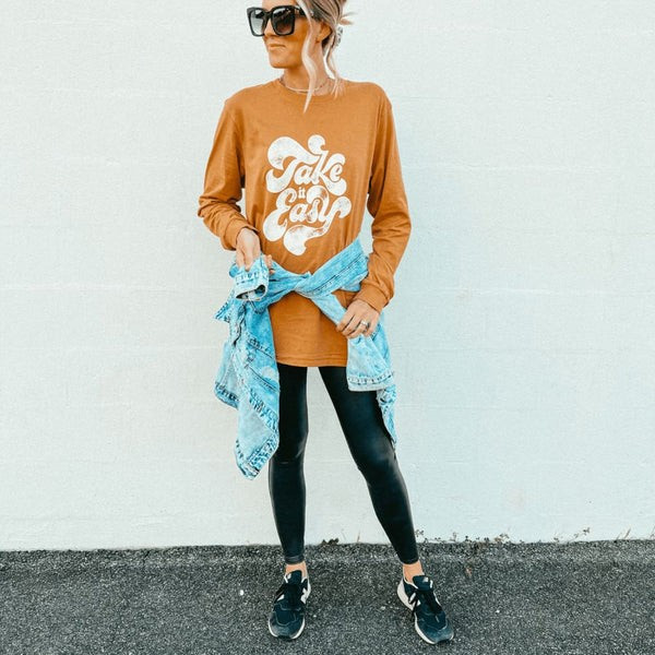 Take it Easy Long Sleeve - Toast | Mountain Moverz