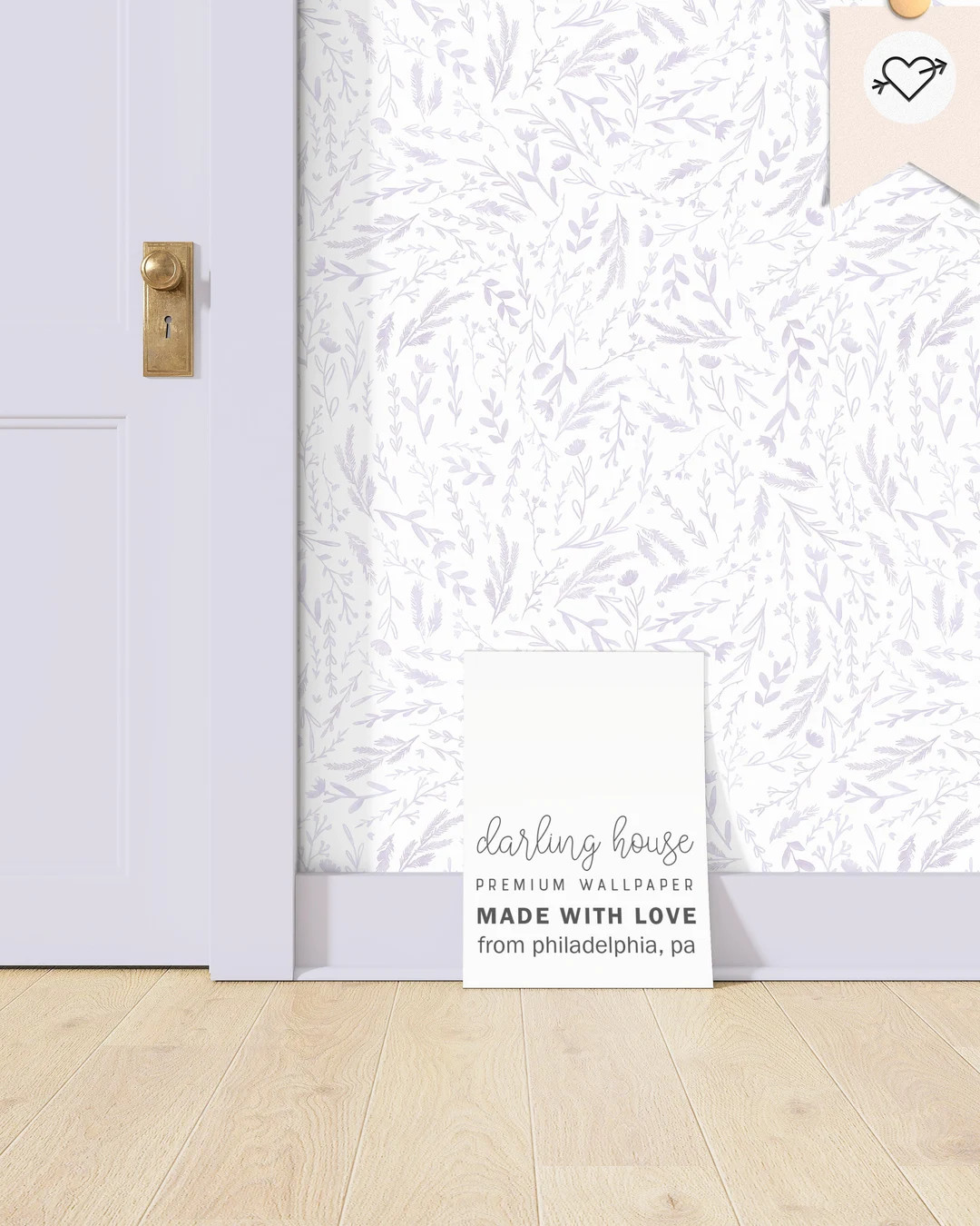 Watercolor Wildflower Wallpaper | Purple Lavender Floral Removable Peel Stick | Boho Botanical Mu... | Etsy (US)