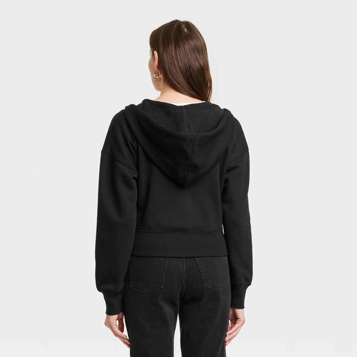 Women's Cropped Hooded Zip-Up Sweatshirt - Universal Thread™ | Target