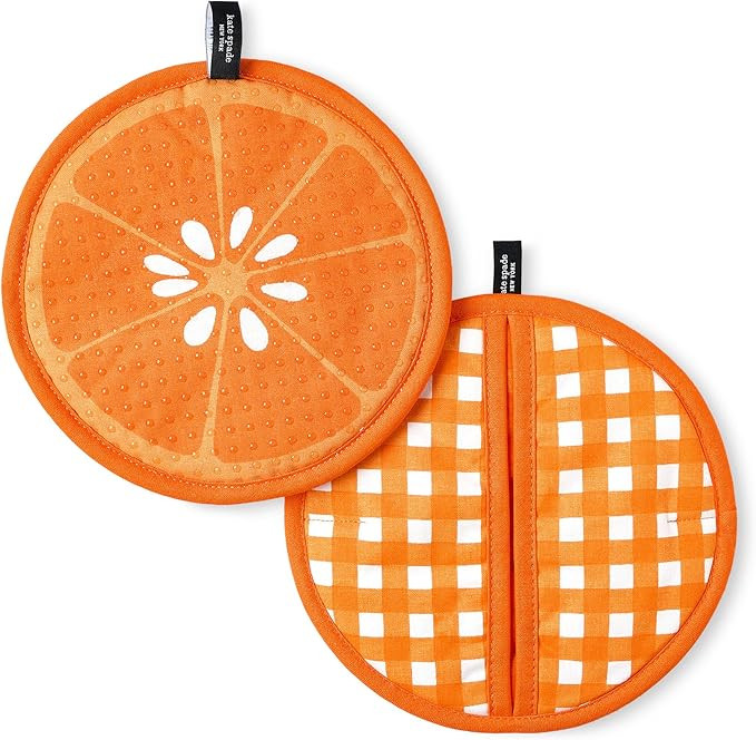 kate spade new york Squeeze The Day and Spring Gingham Pot Holder 2-Pack Set, Heat Resistant, 100... | Amazon (US)