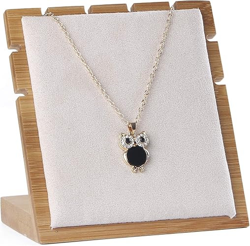 BOCAR Bamboo Jewelry Display Stand Showcase for Pendant Necklace | Amazon (US)