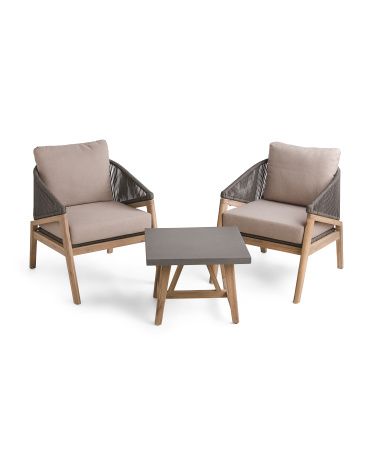 3pc Outdoor Chairs And Table Set | Marshalls