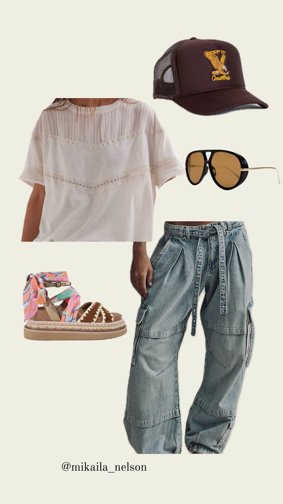 Comfy cute casual mom outfits 
Free people cargo jeans and top

#LTKootd #LTKmomlife #LTKgrwm