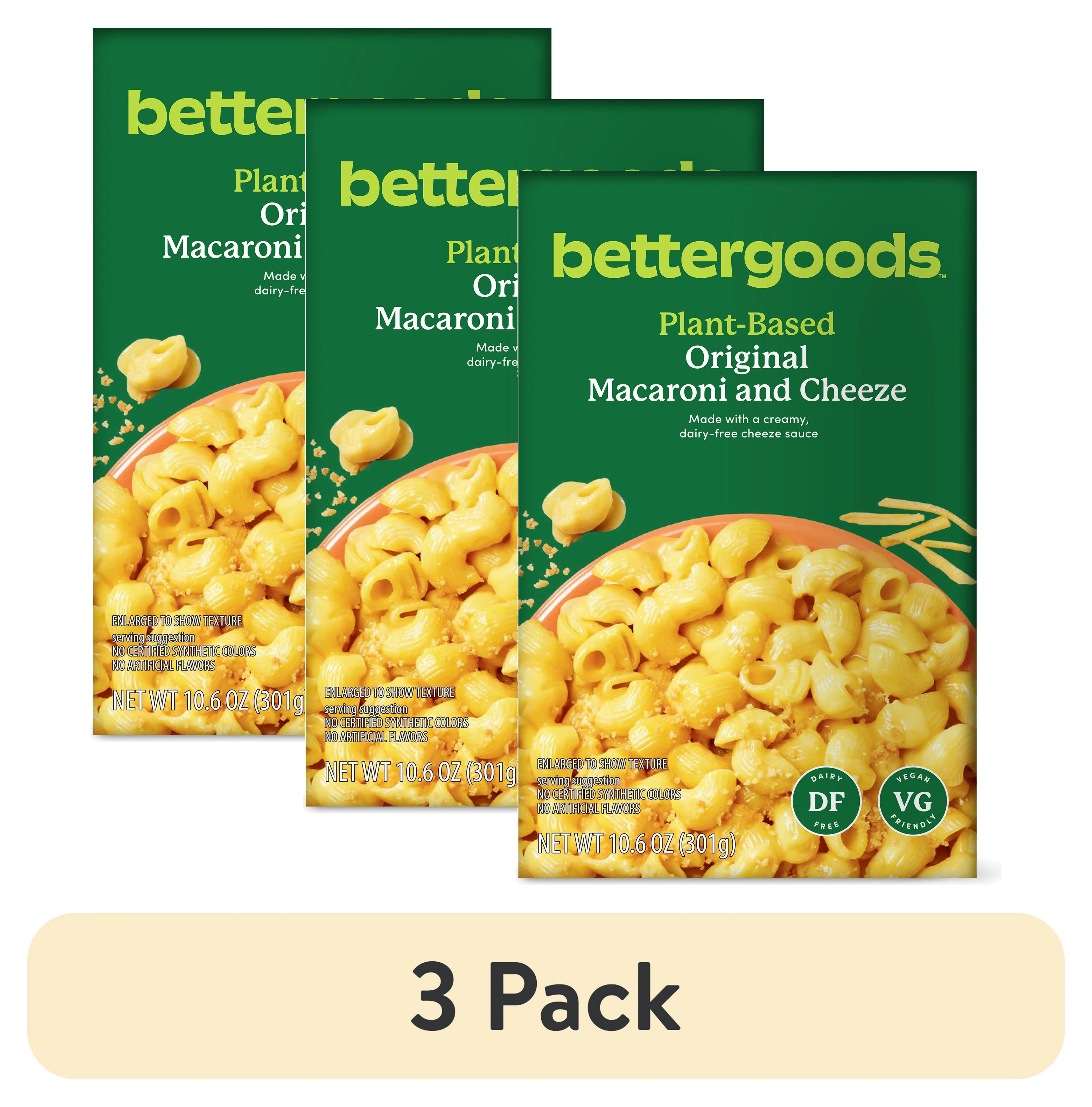(3 pack) bettergoods Plant-Based Original Macaroni and Cheeze, 10.6 oz | Walmart (US)