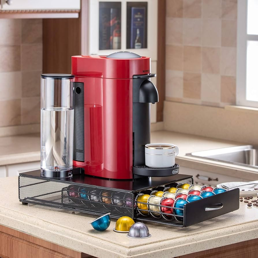 FlagShip Coffee Pod Holder Storage Drawer for Nespresso Vertuo Capsule Holder Organizer Drawer Tr... | Amazon (US)