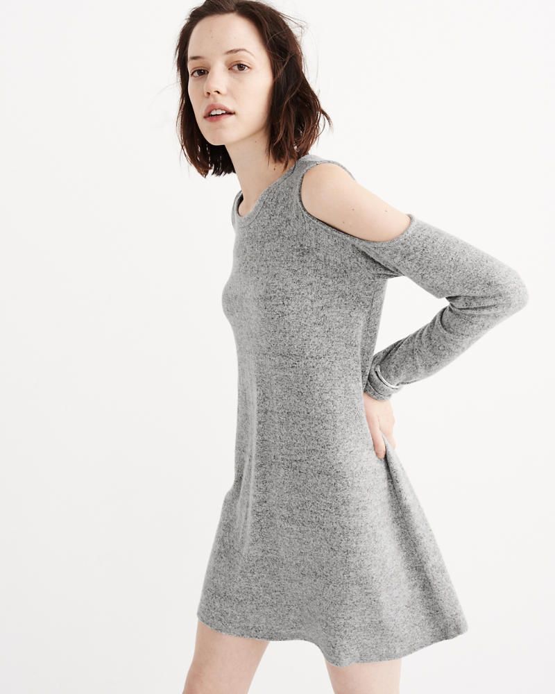 Cold Shoulder Swing Dress | Abercrombie & Fitch US & UK