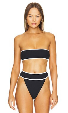 L'Academie by Marianna Jolie Top in Black & White from Revolve.com | Revolve Clothing (Global)