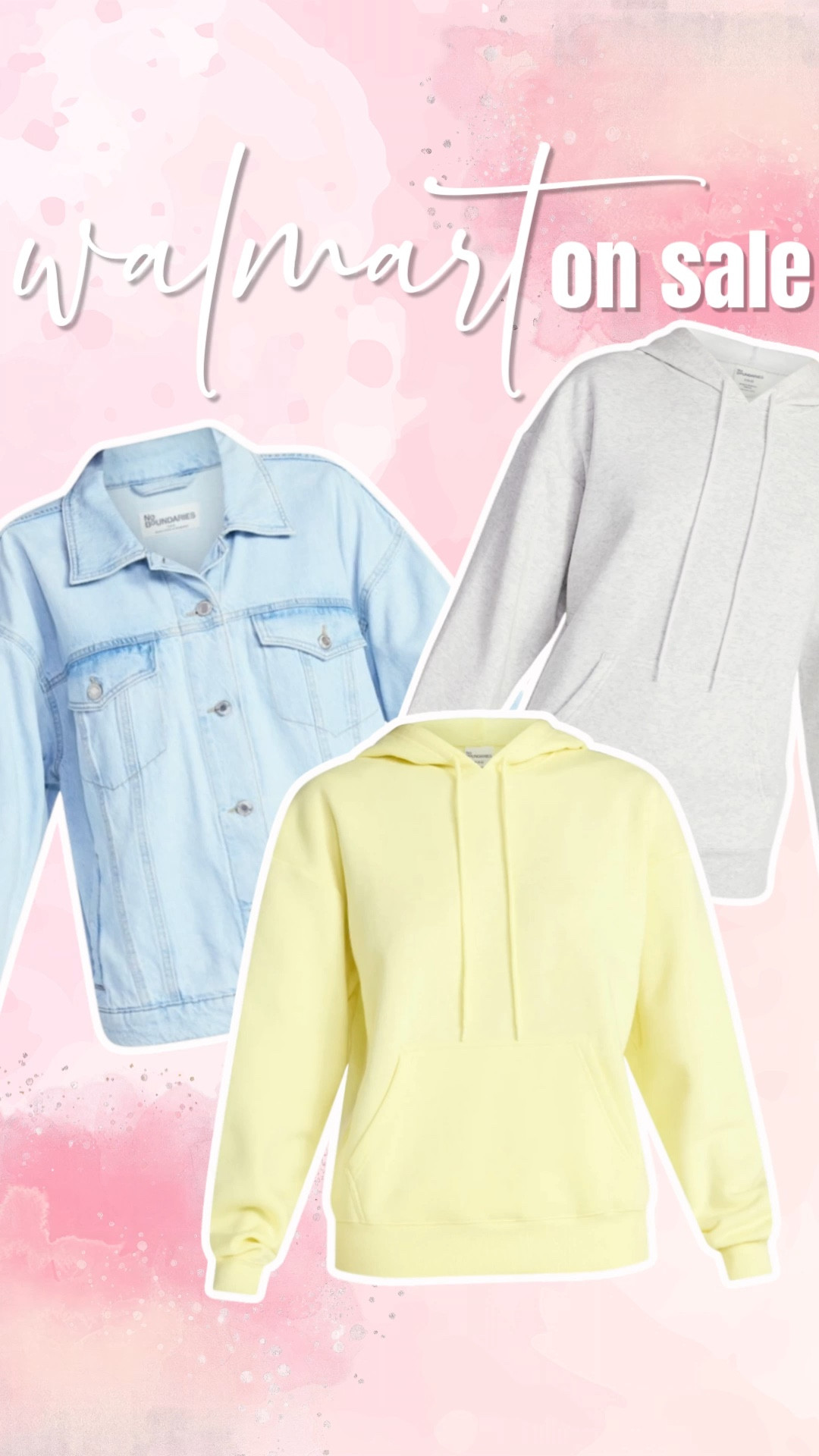 A denim jacket is always good to throw over a sundress or tank top on cooler spring and summer nights and who doesn’t love a good cozy hoodie? Both currently on sale! Prices may vary by location/color/size. 



Walmart finds, Walmart deals, Walmart style, Walmart fashion