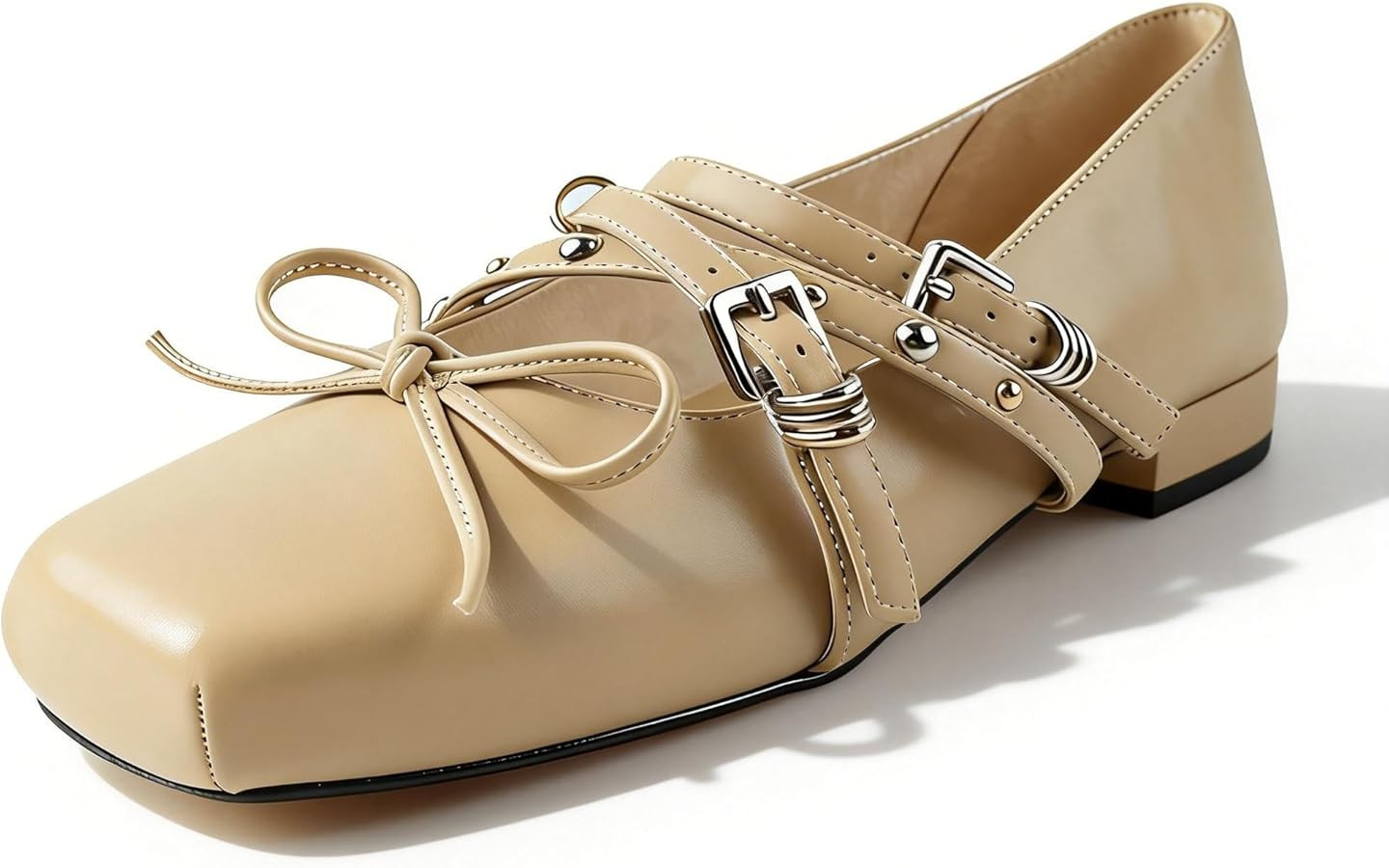 Women's Elegant Buckle Strap Mary Jane Ballet Dressy Square Toe Wedding Formal Party Evening Work... | Amazon (US)