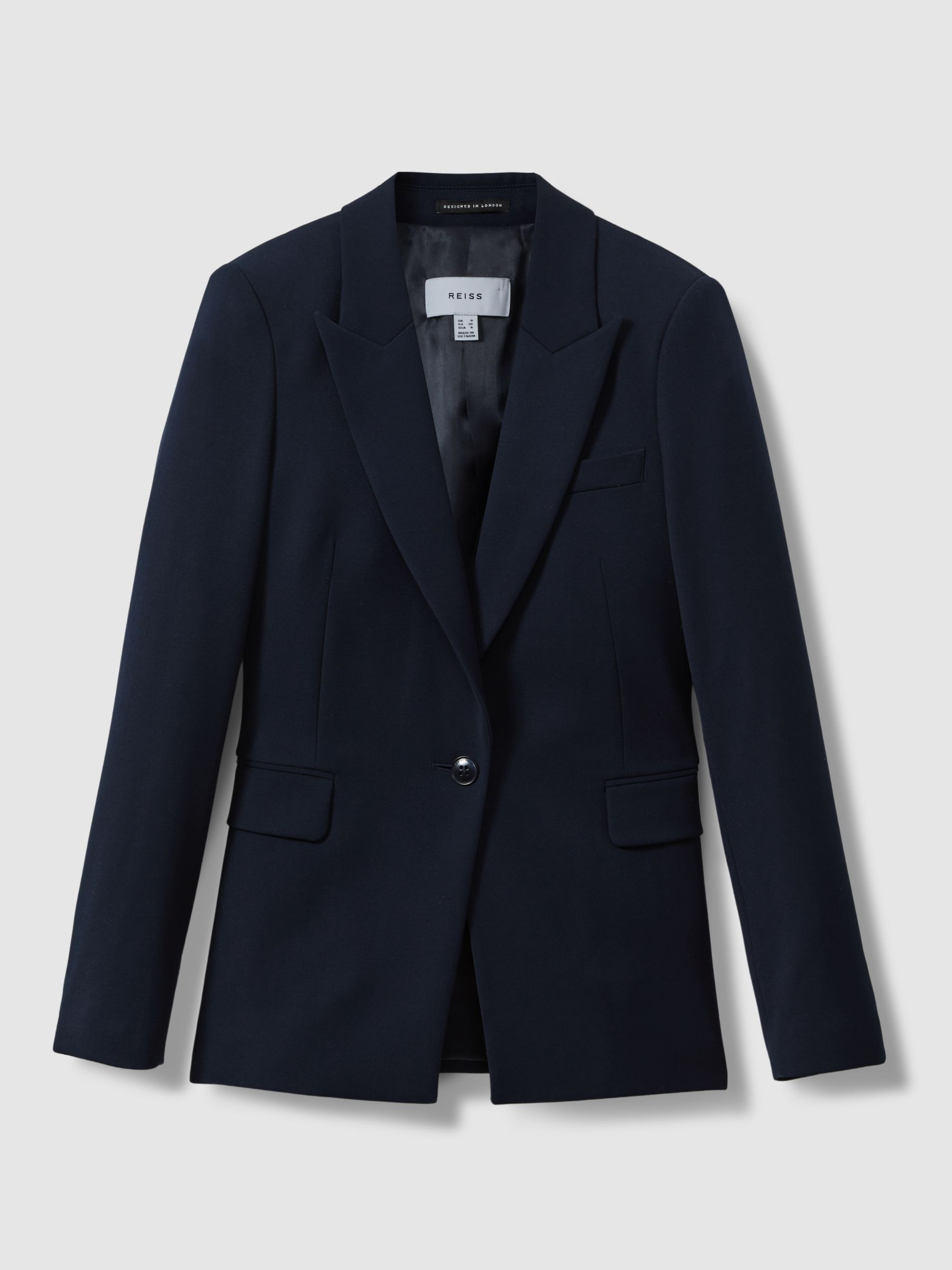 Reiss Tailored Single Breasted Suit Blazer in Navy - REISS | Reiss UK