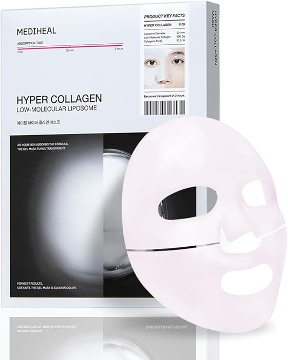 Mediheal Hyper Collagen - Collagen Real Deep Mask, Overnight Firming & Hydrating Gel Mask, Pore A... | Amazon (US)