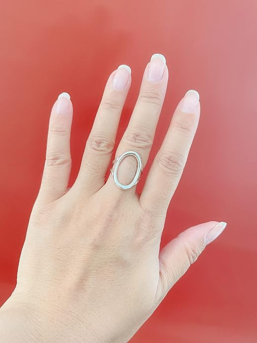 Sterling Silver Circle Ring - Handmade Infinity Band from Israel - Dainty Karma Ring for Women - ... | Amazon (US)