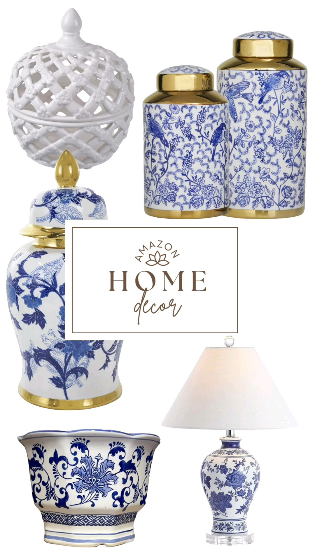 Looking to add a sophisticated touch to your home? These blue decor pieces are perfect! Featuring stunning ginger jars, a chic table lamp, a stylish planter, and a beautiful canister set, these finds bring timeless elegance and charm to any space. Tap to shop and elevate your decor!#AmazonFinds #BlueDecor #GingerJar #HomeDecorLover #ClassicStyle #AmazonHome #TimelessDecor #LTKHome #LTKFinds #ElegantSpaces

#LTKMostLoved #LTKSeasonal #LTKHome