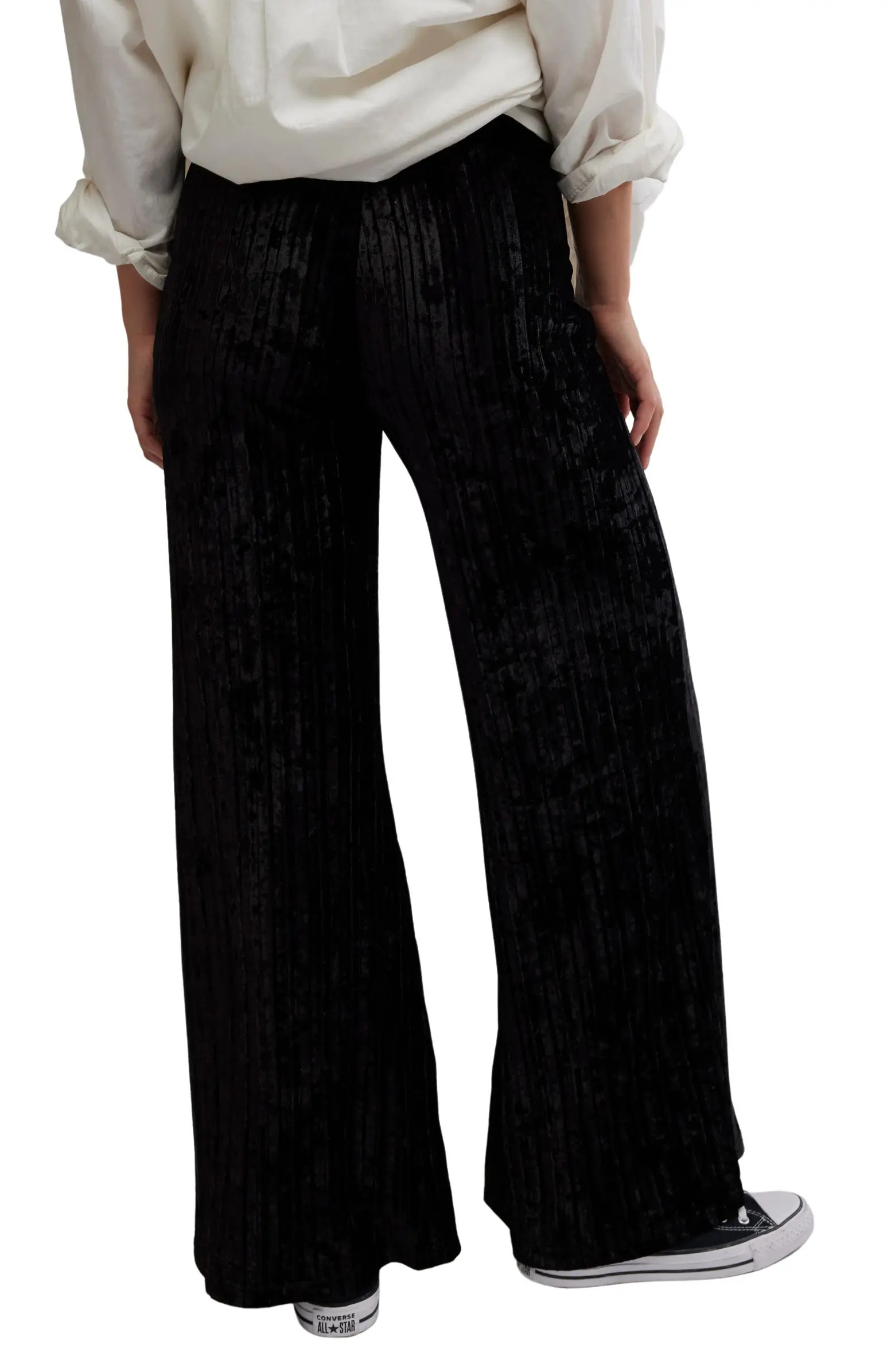 Free People Star Sign Ribbed Wide Leg Velvet Pants | Nordstrom | Nordstrom