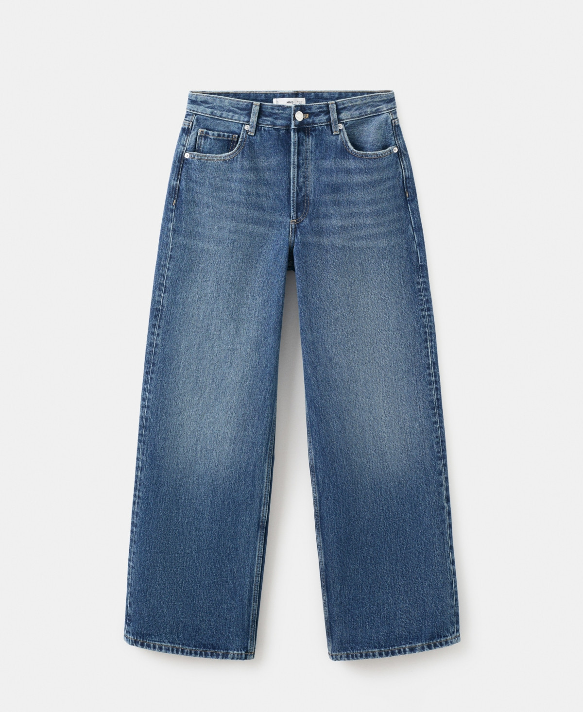 Mango Women's Straight Low-Waist Jeans - Dark Blue | Macy's