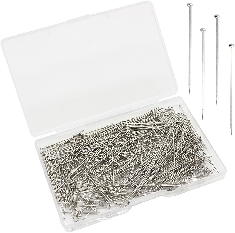500Pcs Straight Pins，Stainless Steel Head Pins Dressmaker Pins Fine Satin Pin for Crafts, Sewin... | Amazon (US)