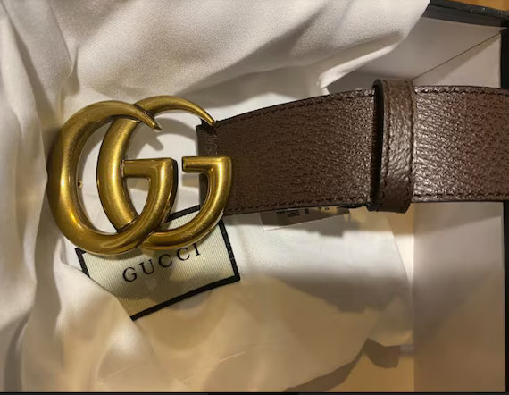 new brown brass gg belt | Etsy (US)