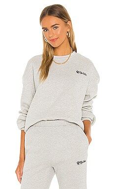 DANIELLE GUIZIO Floral Logo Crewneck in Grey Floral from Revolve.com | Revolve Clothing (Global)