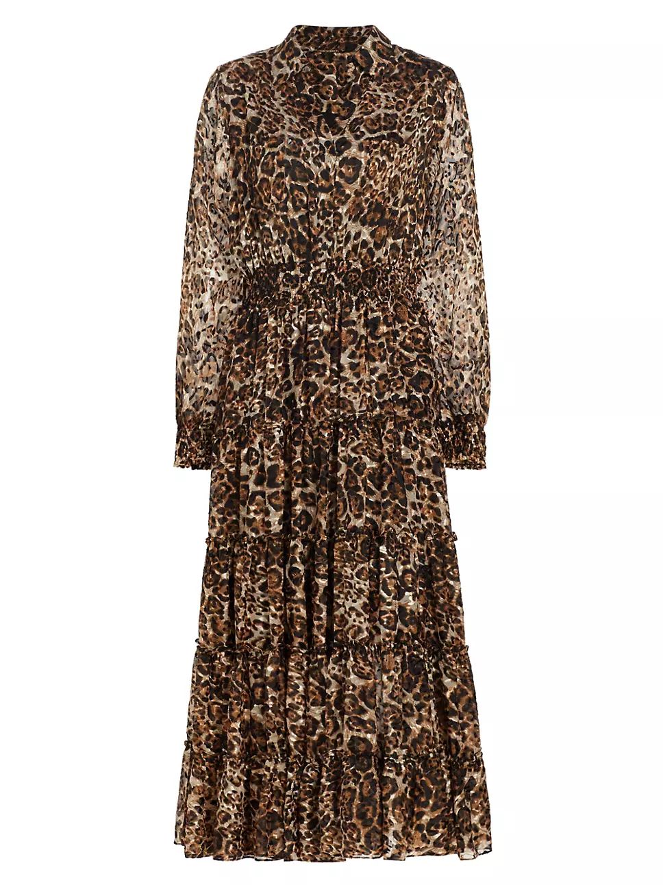 Geneva Burnout Tiered Midi Dress | Saks Fifth Avenue