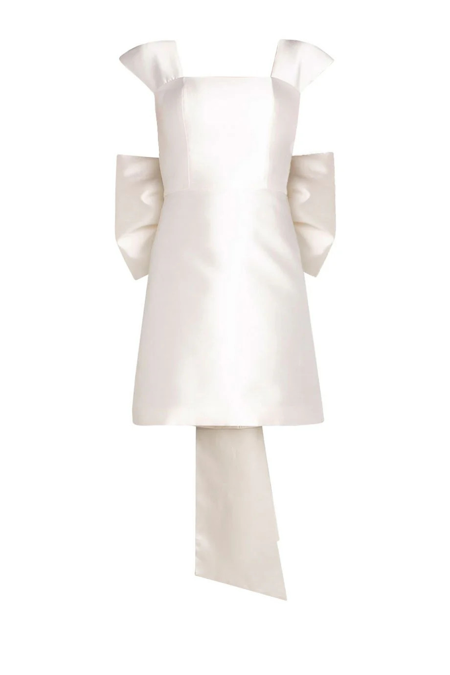 Ivy Silk and Wool Mini Dress in White | Over The Moon