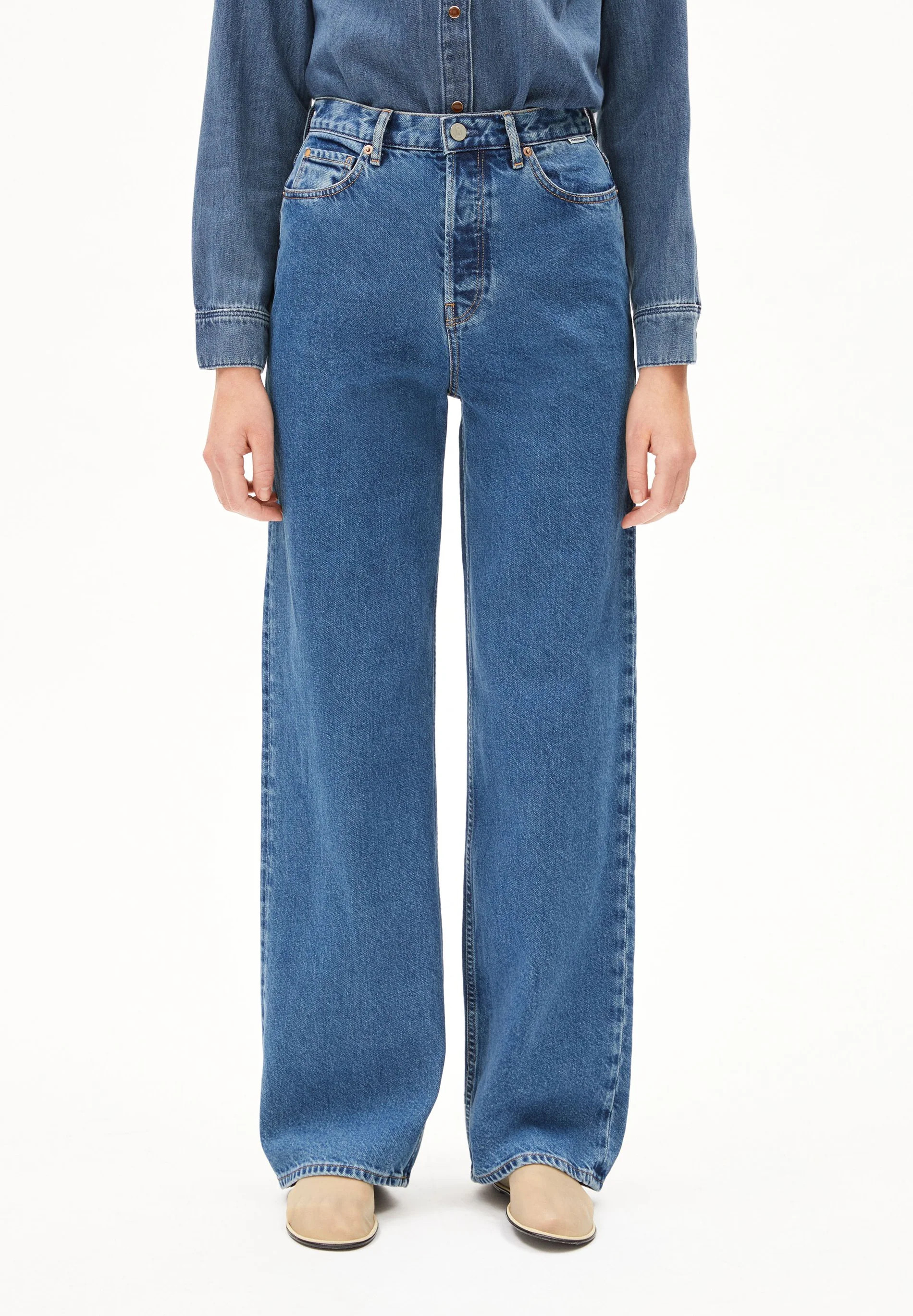 "ENIJAA HIGH WAIST WIDE JEANS 100% recycelte Baumwolle Non Stretch" | ArmedAngels (DE)