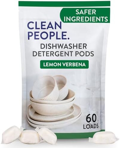 The Clean People Dishwasher Pods - Cuts Grease & Rinses Sparkling Clean - Residue-Free - Phosphat... | Amazon (US)