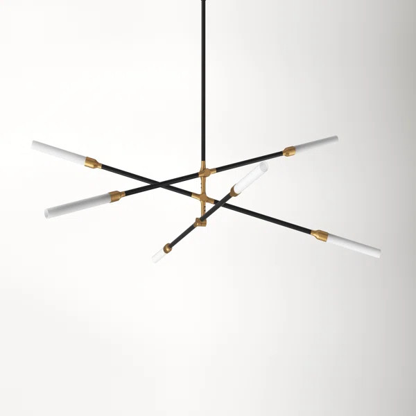 Emory 6 - Light Dimmable LED Sputnik Modern Linear Chandelier | Wayfair North America