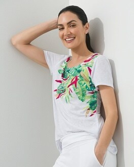Zenergy Tropical Palms Tee | Chico's