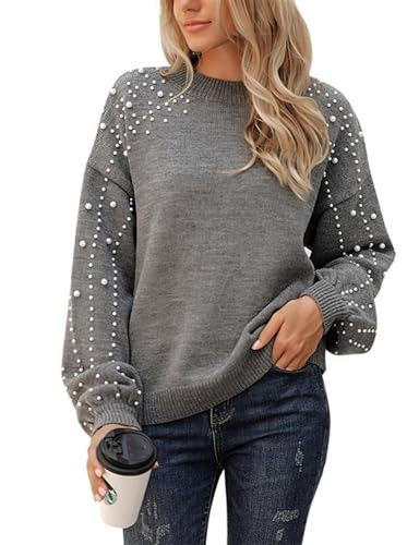 Blooming Jelly Women's Chunky Sweater Crewneck Sweatshirt Knit Lantern Sleeve Oversized Pullover ... | Amazon (US)
