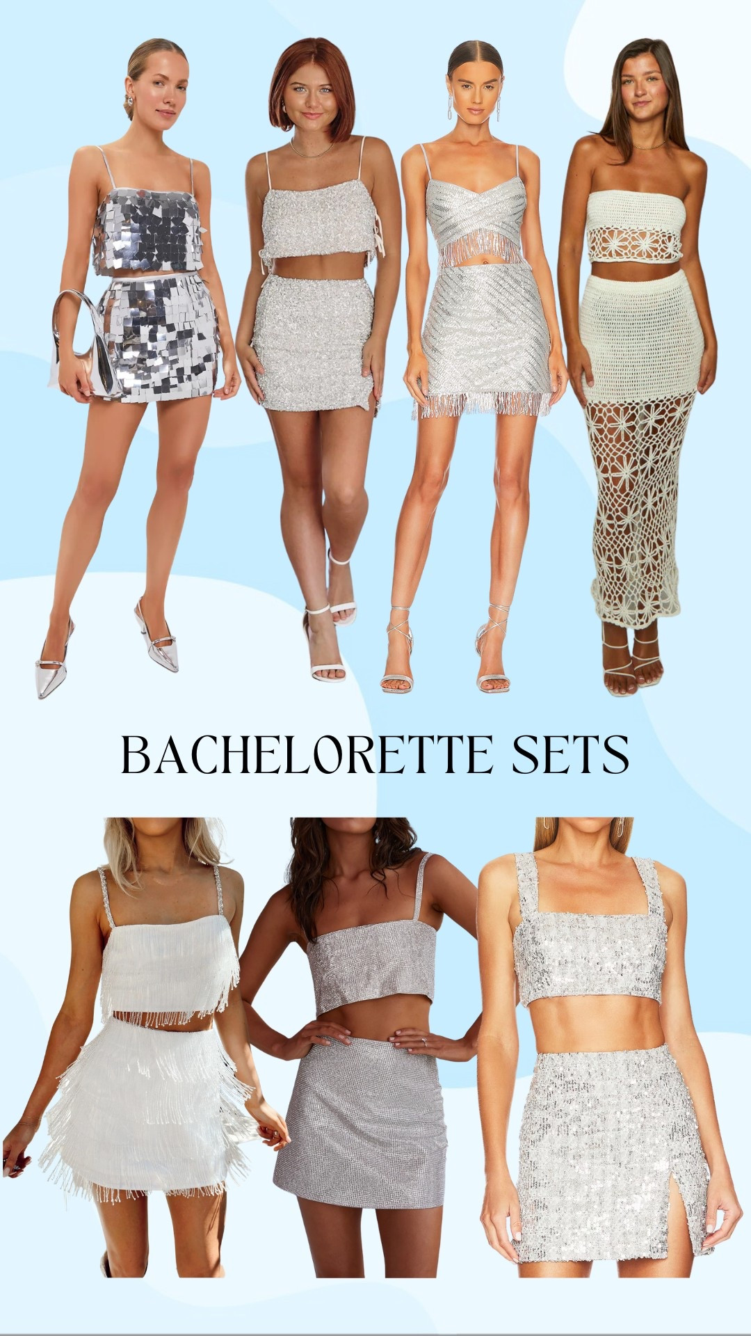 Obsessed with these bachelorette outfit sets! Perfect for a chic bridal outfit, a flirty date night outfit, or a dreamy vacation outfit. The ultimate spring fashion must-have! #BacheloretteOutfit #BridalOutfit #DateNightOutfit #VacationOutfit #SpringFashion

#LTKWedding #LTKTravel #LTKFindsUnder100