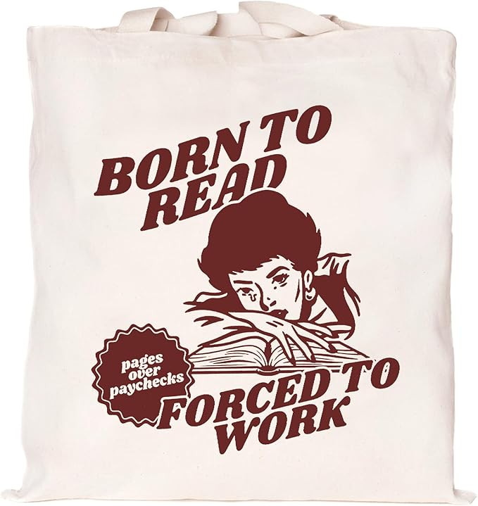 Book Canvas Tote Bag for Women, Aesthetic Tote Bag Shoulder Reusable Grocery Bags Book Lovers Gif... | Amazon (US)