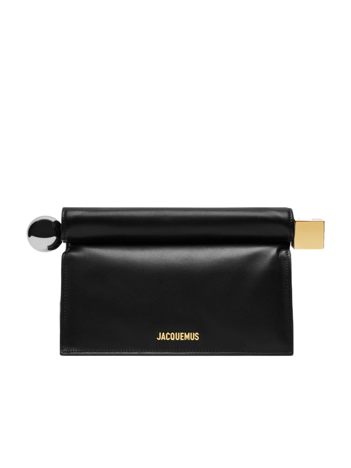 Jacquemus La Pochette Rond Carré Logo Plaque Clutch Bag | Senser US