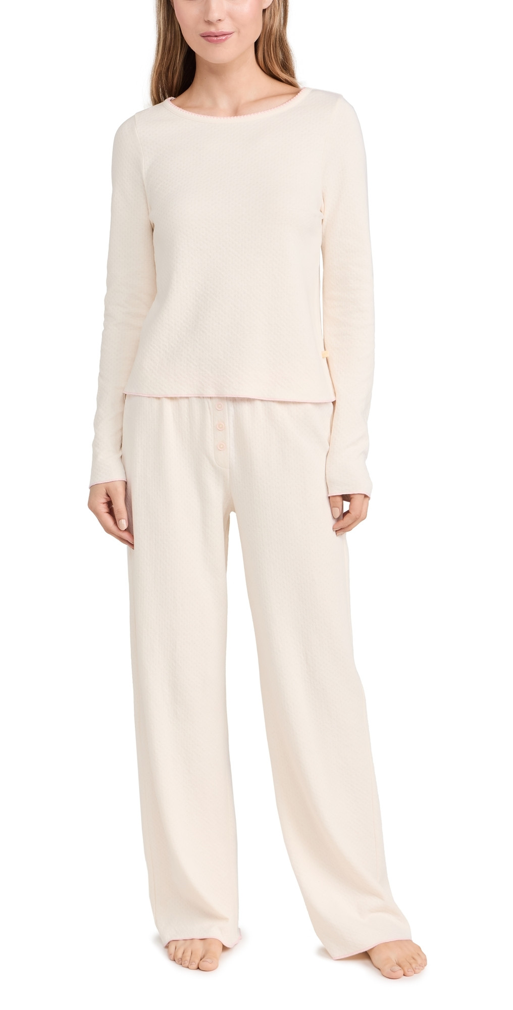 Cozyland by Morgan Lane Ellie Pajama Set Rosewater L | Shopbop