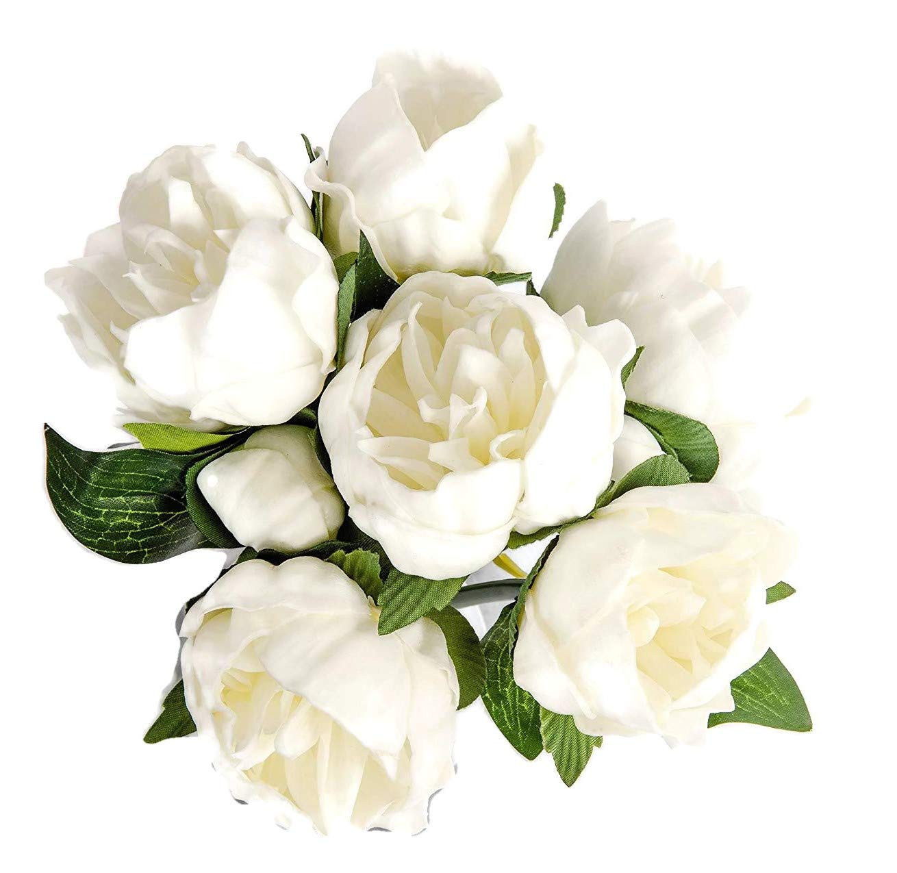 Meide Group USA Artificial Peony Flowers 6 Pack 14 Inch Shabby Chic Pink Real Touch Latex Peonies... | Amazon (US)