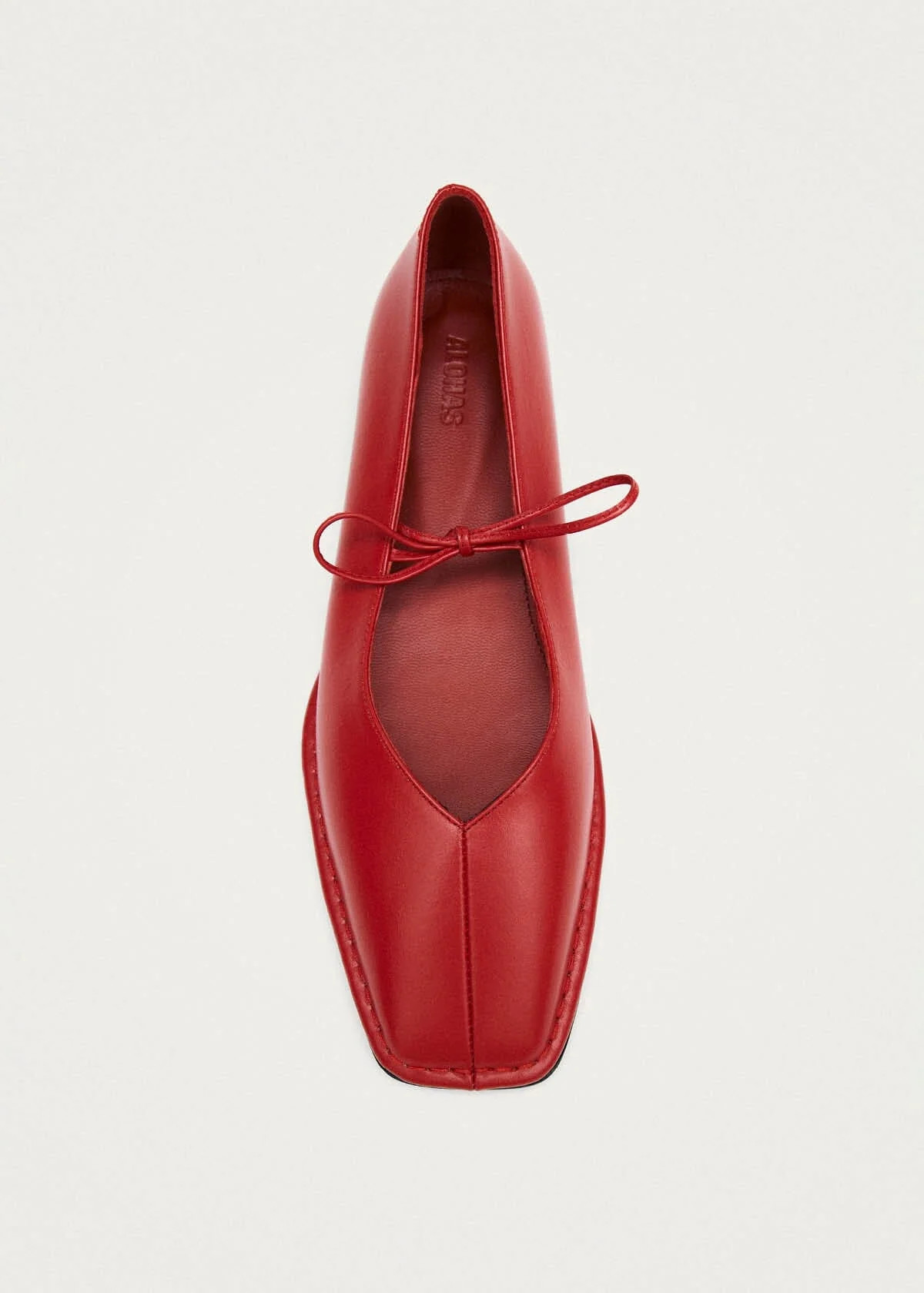 Sway Red Leather Ballet Flats | ALOHAS (Global)