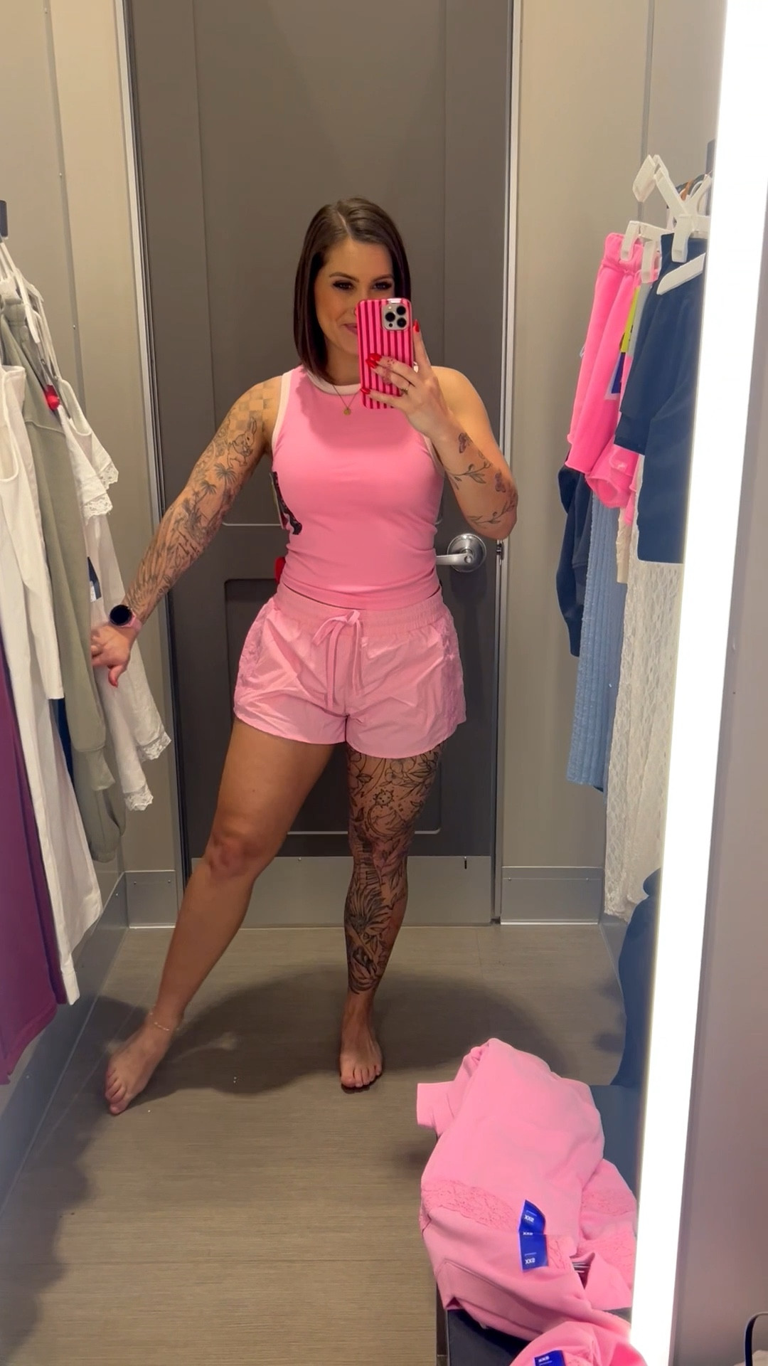 This ribbed tank has a built in bra. I love the shorts have the lace detail on the side and POCKETS! I’m wearing a medium in both. 

Built in bra, bra tank, ribbed tank, pink set, pink lace shorts, pink tank, pink athletic top, Alicia Bice, does it come in pink 

#LTKValentine #LTKActive #LTKfitnessgoals