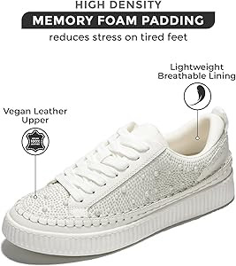 Project Cloud Sneakers for Women - Memory Foam Shoes for Women & Women's Fashion Sneakers, Lace-U... | Amazon (US)