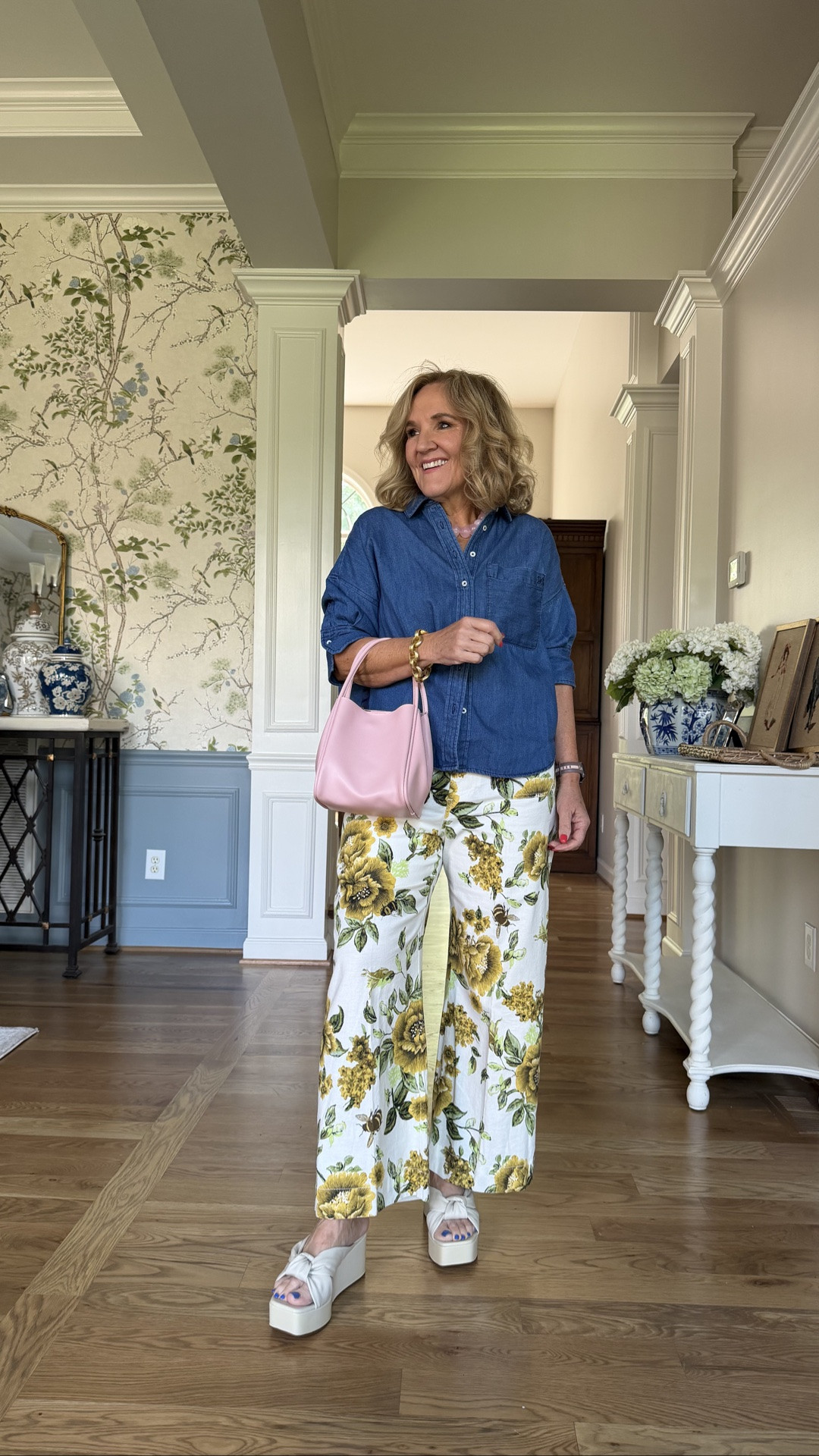 20% off Anthropologie code NANETTE20
I would definitely get this chambray top! I do size down to a small.

The linen colette pants are a great option for hot summer days when you don't want to wear a skirt, dress or shorts. I'm linking solid colors as well.
I wear a size 29 reg typically.

#LTKSeasonal #LTKOver40 #LTKSaleAlert