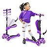 3 Wheeled Scooter for Kids - Stand & Cruise Child/Toddlers Toy Folding Kick Scooters w/Adjustable... | Amazon (US)