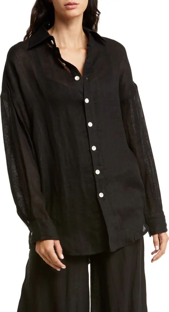 Playa Linen Oversized Shirt | Nordstrom